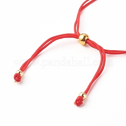 Cross Brass Beads Adjustable Nylon Thread Cord Bracelets&nbsp;BJEW-JB06396-01