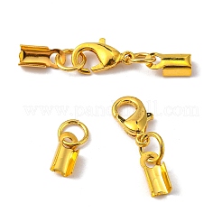 Rack Plating Alloy Lobster Claw Clasps with Clip Ends&nbsp;LS-PALLOY-P001-03G