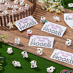Resin Cow Miniature Flowerpot Ornaments&nbsp;DIY-PH0035-41