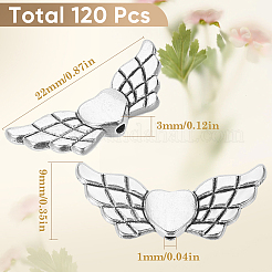 120Pcs Tibetan Style Alloy Angeltee Beads&nbsp;FIND-SC0009-36