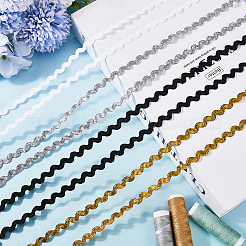 50M 4 Colors Wave Bending Fringe Trim&nbsp;OCOR-GF0003-46