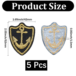5Pcs Polyester Embroider Thread Iron on/Sew On Patches&nbsp;PATC-CY0001-39