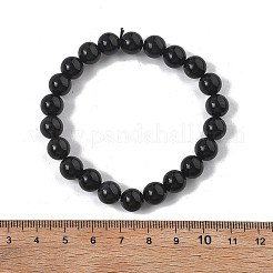 Natural Obsidian Stretch Beaded Bracelets&nbsp;G-A185-01A