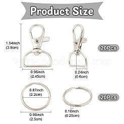 20Pcs Alloy Swivel Clasps&nbsp;FIND-YW0007-78