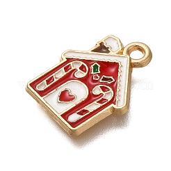 Christmas Theme Alloy Enamel Pendants&nbsp;X-ENAM-S021-03G