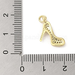 Rack Plating Brass Micro Pave Cubic Zirconia Pendants&nbsp;KK-C052-31G