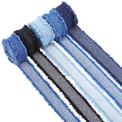 5Pcs 5 Colors Cotton Ribbons&nbsp;SRIB-CY0001-34