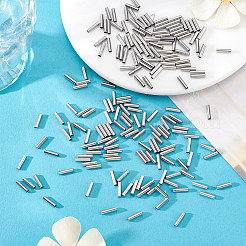 300Pcs 304 Stainless Steel Tube Beads&nbsp;STAS-HY0001-83