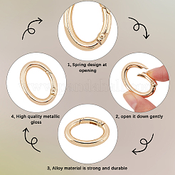 20Pcs Zinc Alloy Spring Gate Rings&nbsp;FIND-SP0004-30G