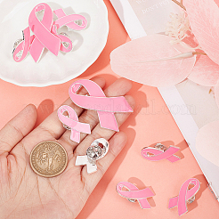 20 Sets 3 Sizes Breast Cancer Awareness Ribbon Enamel Pin&nbsp;JEWB-NB0001-19