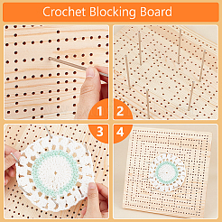 Rectangle Wood Crochet Blocking Board&nbsp;DIY-BC0013-51C