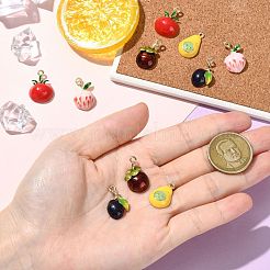 10Pcs 5 Styles Alloy Enamel Pendants&nbsp;ENAM-CJ0007-21