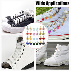24Pcs 12 Colors Alloy with Acrylic Shoe Charms&nbsp;HJEW-GO00004