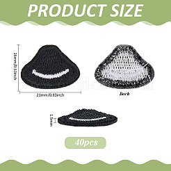 40 Pcs Polyester Nose Cloth Patches&nbsp;PATC-PH0001-70B