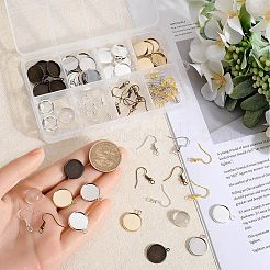 DIY Blank Dome 304 Stainless Steel Dangle Earrings Making Kit&nbsp;DIY-SC0024-39