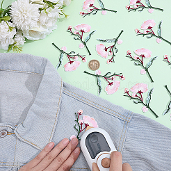 12Pcs Polyester Cotton Computerized Embroidery Thread Iron on Sew On Patches&nbsp;PATC-HY0002-09B