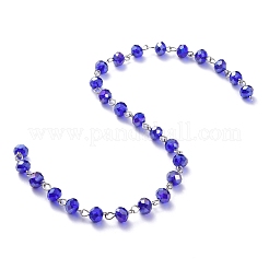 Handmade Electroplate Glass Beaded Chains&nbsp;AJEW-JB00529-07