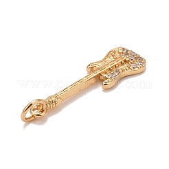 Brass Clear Cubic Zirconia Pendants&nbsp;KK-M229-53G