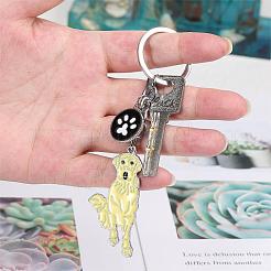 WEWAYSMILE Dog Keychain Car Keychain Pet Pendant Key-Ring Lovely Dog Key-ring Portable Metal Keychain Gift for Pet Lover Birthday Puppy Theme Party Supplies (Labrador)&nbsp;JX806A