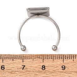 304 Stainless Steel Cuff Rings Components&nbsp;SA-CBA8B85-10D-P