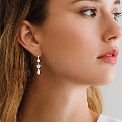 32Pcs 2 Colors Brass Earring Hooks&nbsp;KK-SC0006-56