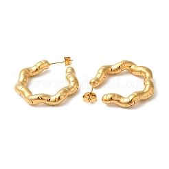 Ion Plating(IP) 304 Stainless Steel Ring Stud Earring&nbsp;EJEW-K244-37G