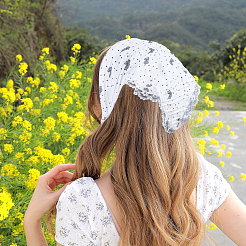 2Pcs 2 Styles Lace Triming Cloth Headbands for Women&nbsp;OHAR-CY0001-17