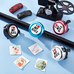 I Love My Bike Alloy Bicycle Bells&nbsp;FIND-WH0117-97C