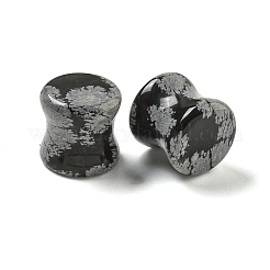 Synthetic Snowflake Obsidian Ear Gauges Flesh Tunnels Plugs&nbsp;EJEW-P293-02E