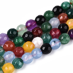 Dyed Natural White Jade Beads Strands&nbsp;G-T139-6mm-60-02