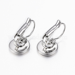 Tarnish Resistant 304 Stainless Steel Leverback Earring Findings&nbsp;STAS-H423-04P