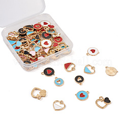 72Pcs 18 Style Alloy Enamel Charms & Pendants&nbsp;ENAM-CW0001-11