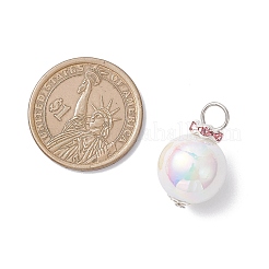 Imitation Pearl Acrylic Pendants&nbsp;PALLOY-JF04349