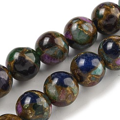 Synthetic Gold Clinquant Stone Beads Strands&nbsp;G-P549-A01-03