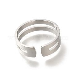 304 Stainless Steel Cuff Rings for Women&nbsp;RJEW-S238-05P