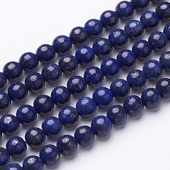 16 inch Grade A Round Dyed Natural Lapis Lazuli Beads Strand&nbsp;G-GSR4mmC123