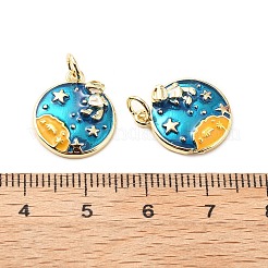Brass Enamel Pendants&nbsp;KK-L237-030G-01