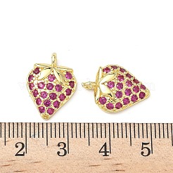 Brass Micro Pave Cubic Zirconia Pendants&nbsp;KK-L243-03G