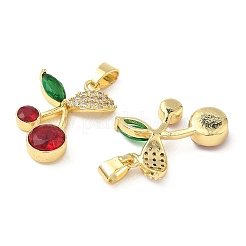 Brass Micro Pave Cubic Zirconia Pendants&nbsp;KK-S529-01G