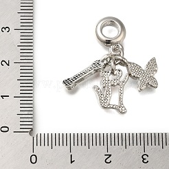 Rack Plating Alloy Enamel European Dangle Charms&nbsp;PALLOY-A009-05P