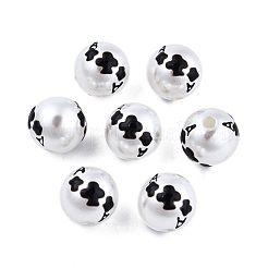 Halloween Opaque ABS Plastic Imitation Pearl Enamel Beads&nbsp;KY-G020-01H