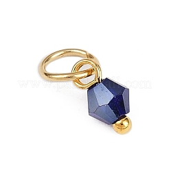 40Pcs 8 Colors Glass Charms&nbsp;PALLOY-JF04213-01