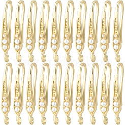 10 Pairs Rack Plating Brass Earring Hooks&nbsp;EJEW-BBC0002-26