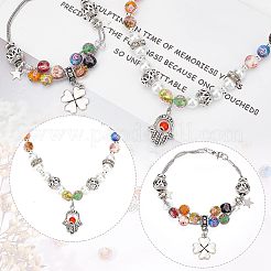 80Pcs 8 Colors Handmade Gold Sand Lampwork Beads&nbsp;LAMP-OC0001-56