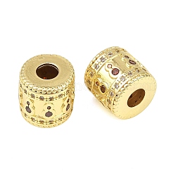 Brass Micro Pave Cubic Zirconia European Beads&nbsp;KK-D109-09A-G