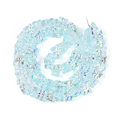 Baking Paint Electroplate Transparent Glass Beads Strands&nbsp;EGLA-N020-05F