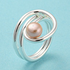 Brass Wire Wrap Finger Ring&nbsp;RJEW-Q804-03S