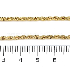 Rack Plating Brass Rope Chain Necklaces for Women&nbsp;NJEW-A035-02G