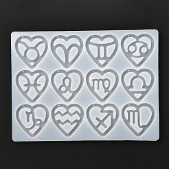 Heart with Constellation Silicone Pendant Molds&nbsp;DIY-I065-12