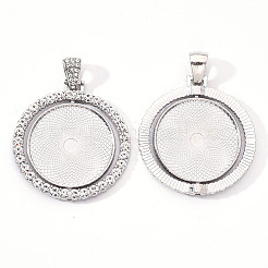 Alloy Pendant Cabochon Settings&nbsp;Y-PALLOY-S107-005P-RS